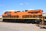 Ex BNSF C44-9W ARZC 4401 takes light power to office for crew/orders Will head toward Cadiz picking up 3398 on headend at Rice.